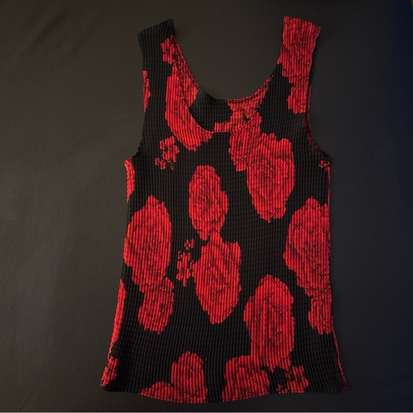 Impressions Red Black Rose Tank Medium Floral Whimsy Goth Witchy Dark Feminine M - Picture 5 of 5